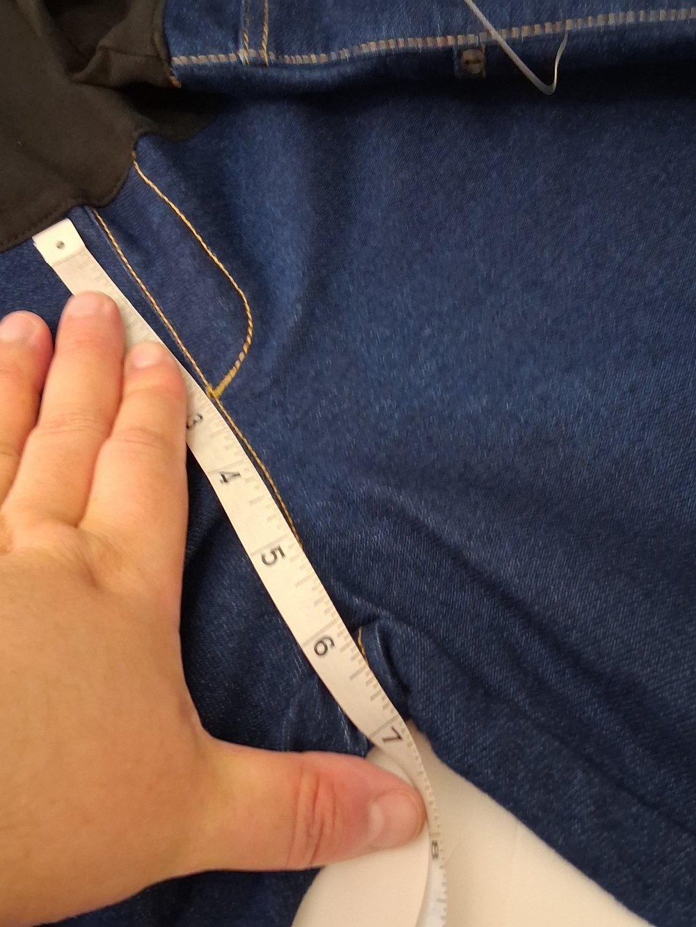TIME & TRU Dark Blue Straight-Leg Maternity Jeans Size LARGE 12/14 - Picture 7 of 8
